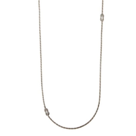 JOHN HARDY STERLING SILVER 925 LOVE KNOT STATION NECKLACE - Picture 1 of 9